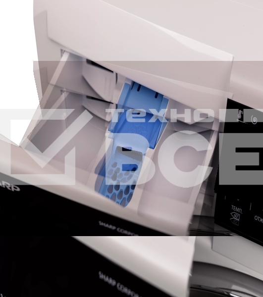 Стиральная машина Sharp ES814RW белый, загрузка фронтальная 8 кг, 1400 об/мин, класс: A+++