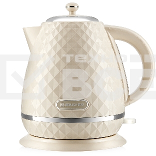 Чайник электрический BRAYER BR1065 2200 Вт, 1,7 л, бежевый