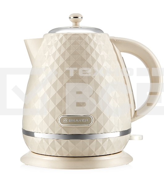 Чайник электрический BRAYER BR1065 2200 Вт, 1,7 л, бежевый