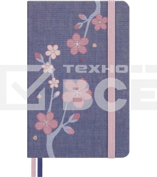 Блокнот Moleskine LIMITED EDITION SAKURA LESU08MM710 Pocket 90x140мм, обложка текстиль, 160 страниц, линейка, синий, 2025