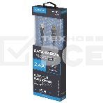 Дата-кабель Maxvi MC-31L USB-Lightning 2.4А, прозрачный корпус, LED подсветка, 1.2м, черный, фото2