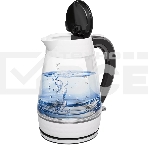 Чайник электрический Polaris PWK-1704-СGL белый/черный, 2200W, 1,7 л, стекло, подсветка, фото2