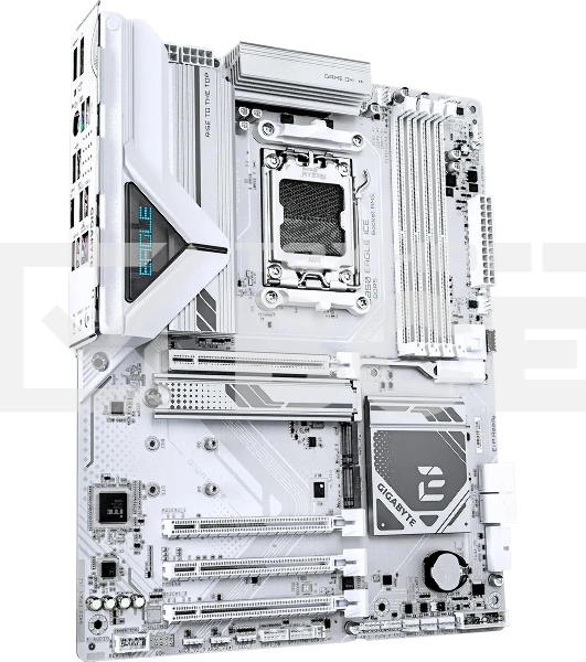 Материнская плата Gigabyte B850 EAGLE ICE, AM5, AMD B850, 4xDDR5, 4xSATA, 3xM.2, 1xPCIe 5.0 x16, 1xPCIe 4.0 x4, 2xPCIe 3.0 x1, 1xDP (v1.4), 1xHDMI (v2.1), 1x2.5Gb LAN, 2xUSB-A 10Gbps, 2xUSB-A 5Gbps, 6xUSB-A 2.0, 1xUSB-C 5Gbps, 3x3.5 мм, 7.1, ATX