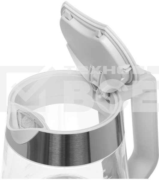 Чайник электрический Haier HK-500 1.7л. 2200Вт серый/белый корпус: стекло/пластик (TD0029955RU)