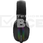 Гарнитура MARVO HG9086W Pulz 70W чёрный, беспроводная + проводная, радиоканал, до 10 ч, съёмный микрофон, подсветка, совместимость с PS5, Xbox, фото4