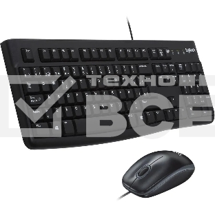 Комплект Logitech Desktop MK120 (920-002589) клавиатура K120 черная, мышь M100, цвет черный, USB, RTL (неоригинальная гравировка)