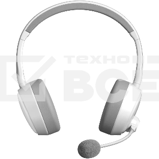 Наушники с микрофоном A4Tech BH230 белый/серый мониторные BT оголовье (BH230 WHITE)
