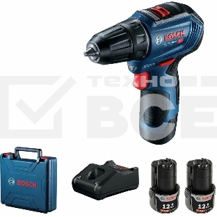 Дрель-шуруповерт Bosch GSR 12V-30 Аккумуляторная, Кейс