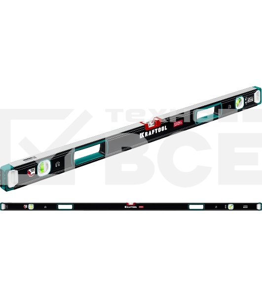 Уровень Kraftool A-RATE CONTROL 2000 мм, магнитный сверхпрочный уровень с зеркальным глазком