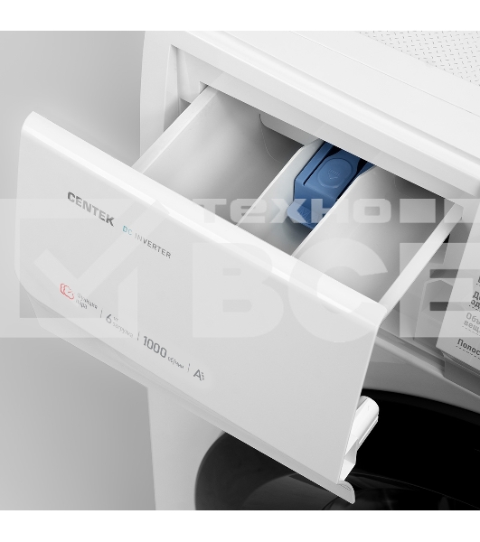 Стиральная машина Centek CT-1920 белый, загрузка фронтальная 6 кг, 1000 об/мин., класс: А+++