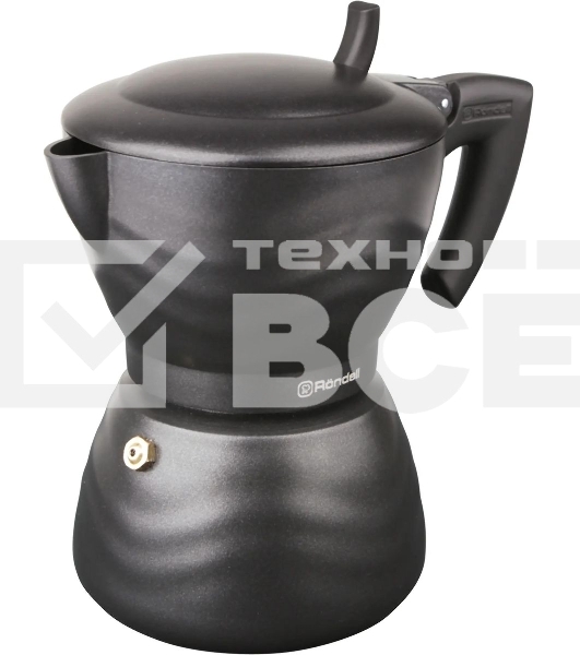 Кофеварка гейзерная Rondell Walzer RDA-432, 0.3л, алюминий, черный