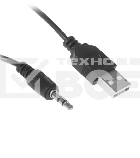 Колонки Gembird SPK-201, черный МДФ,2х2,5 Вт, регулятор громкости, USB