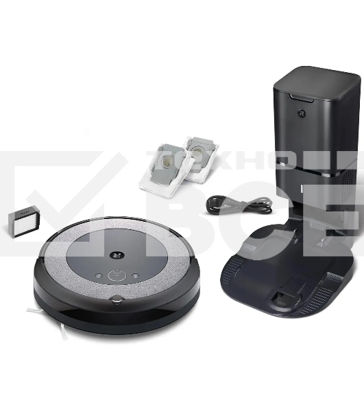 Робот-пылесос IROBOT Roomba i3+, серый/черный [i355840plus_rnd]