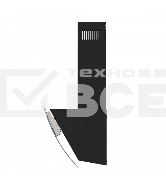 Вытяжка каминная Elikor Wave BK 50 черный, управление сенсорное (1 мотор)