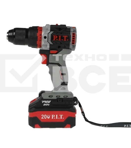 Дрель-шуруповерт аккумуляторная P.I.T. PSB20H-13D/3, Аккумуляторная, 20В, Ударная, Кейс