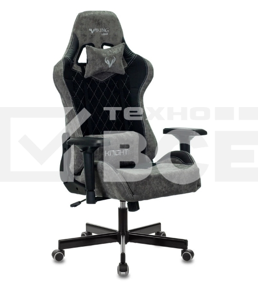 Кресло игровое Бюрократ VIKING 7 KNIGHT B FABRIC черный текстиль/эко.кожа крестовина металл/пластик
