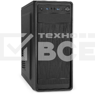 Компьютерный корпус Miditower ExeGate XP-332UC-UNS350 (ATX, БП UNS350 с вент. 12см, 2хUSB 3.0/1хTypeC, аудио, черный)