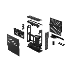 Корпус без блока питания Fractal Design Ridge, 2x140mm, 2xUSB-A 3.2 + 1xUSB 3.2 Type-C, SFX PSU Support, mITX Black, фото8