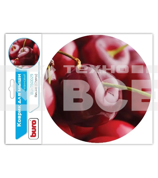 Коврик для мыши Buro BU-T60029 рисунок/вишня
