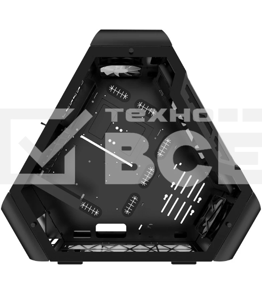 Компьютерный корпус JONSBO TR03-A Black без БП, боковая панель из закаленного стекла, mini-ITX, micro-ATX, ATX, черный