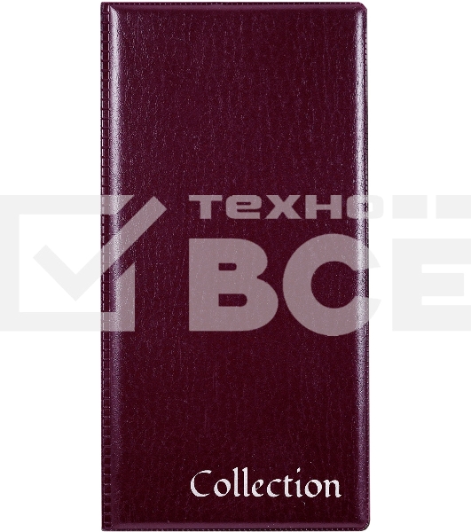 Папка с 20 прозрачными вкладками Silwerhof Кляссер ПВХ 0.25мм, бордовый