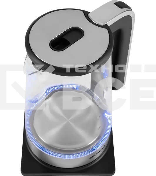 Чайник электрический Starwind SKG4043 2.2л. 1800Вт черный/серебристый корпус: стекло