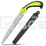 Садовая пила с ножнами Deli DL580927 270мм, сталь 65Mn, шаг зубьев 7TPI, обрезиненая ручка, шлифовка зубов с 3-х сторон, двухрядное распределение кромок, фото 1