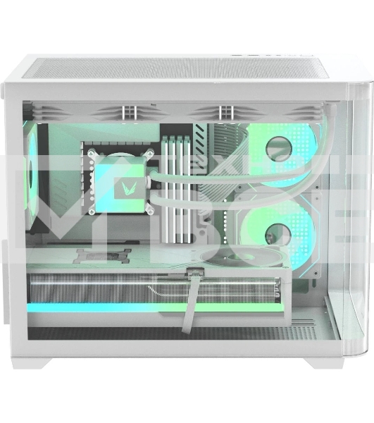 Компьютерный корпус AeroCool/Formula Crystal U2M Floe белый без БП mATX 1xUSB 3.0 audio bott PSU