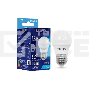 Лампа светодиодная TOKOV ELECTRIC 10Вт G45 6500К Е27 176-264В