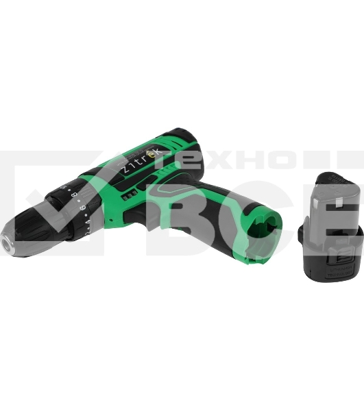 Дрель-шуруповерт аккумуляторная Zitrek Crusher 063-4054, Аккумуляторная, 12В, 2 АКБ, Ударная, Кейс