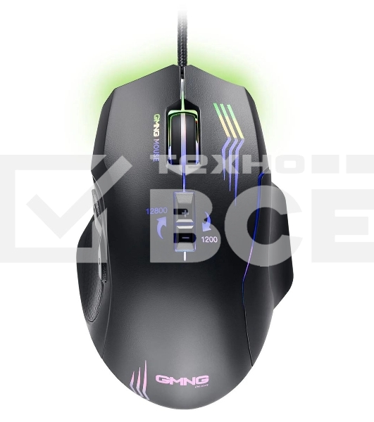 Мышь проводная GMNG 930GM черный, 12800 dpi, USB, кнопки - 7