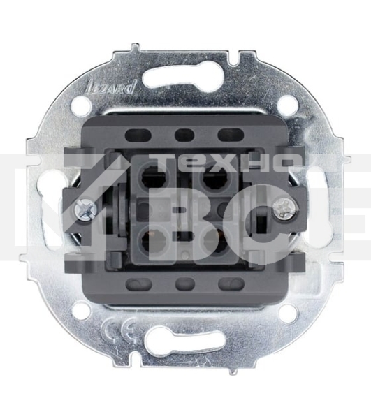 Выключатель проходной 1-кл. СП OSEN 10А IP20 с подсветкой механизм черный бархат LEZARD 743-4288-114