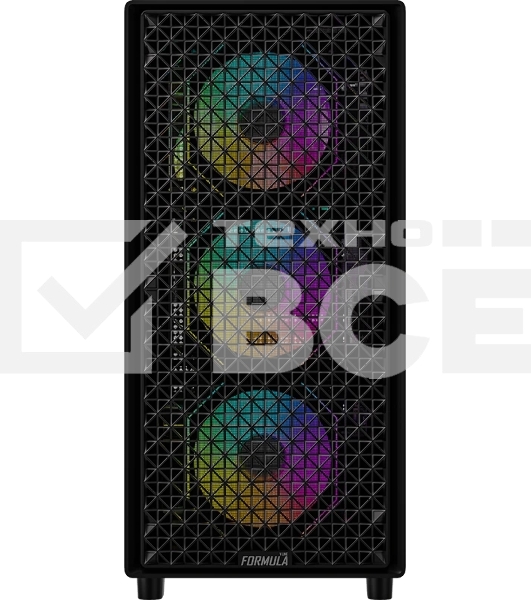 Компьютерный корпус Formula V Line MANA Dynamic Black AR, ATX, TYPE-C*1, USB3.0*2, FRONT 3x120мм ARGB, REAR 1x120мм ARGB
