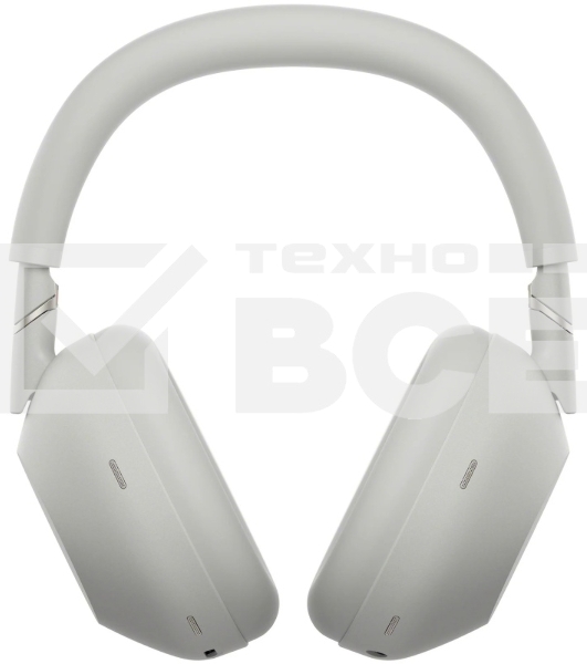 Беспроводные/проводные наушники Sony WH-1000XM6 серебро, полноразмерные, Bluetooth + проводной, адаптивное активное шумоподавление, до 40 ч