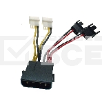 Переходник питания для вентилятора 4pin на 4х3pin Espada E4PINm-4X3pINm, фото2