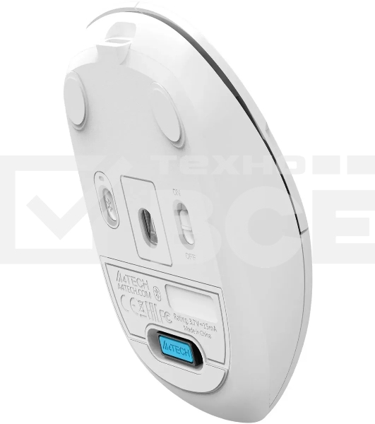 Мышь беспроводная A4Tech Fstyler FG16CS Air белый, 2000 dpi, радиоканал, USB, кнопки - 3