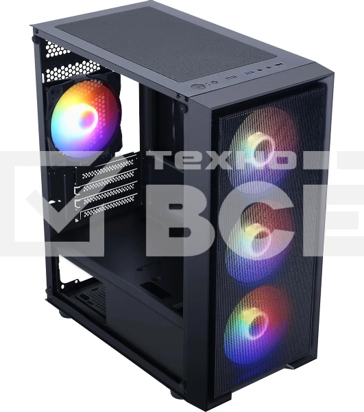 Компьютерный корпус Accord M203 черный без БП ATX 2xUSB2.0 1xUSB3.0 1xUSB3.1 audio bott PSU