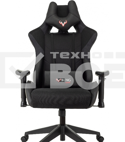 Кресло игровое Бюрократ VIKING 4 AERO BLACK EDITION черный искусст.кожа/ткань
