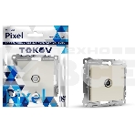 Коннектор TV СП Pixel механизм беж. TOKOV ELECTRIC TKE-PX-A1C-C02, фото 1