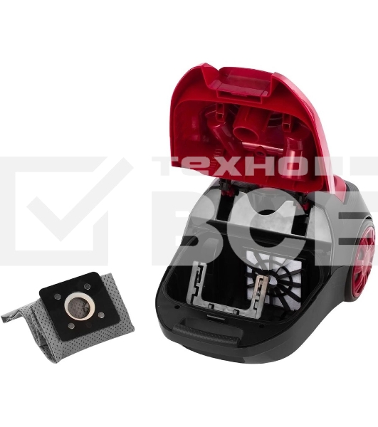 Пылесос Sharp ECKB19RR, красный/черный, 350/1900 Вт, уборка сухая, пылесборник мешок 2.3 л