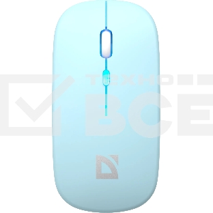 Мышь беспроводная Defender Coda MB-261 голубой, 1600 dpi, радиоканал, Bluetooth, USB, кнопки - 4