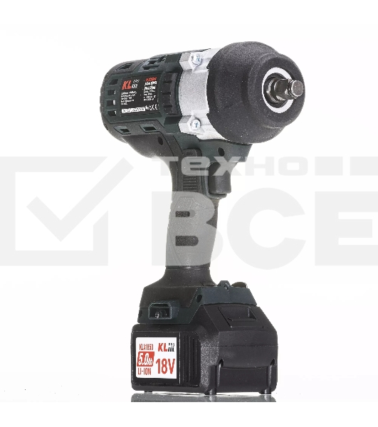 Профессиональный бесщеточный гайковерт аккумуляторный KLPRO KLSS18BHX-50 (18В, Li-ion-2шт, 5.0Ач, 800Нм, 2 скорости, подсветка,З/У,в кейсе)