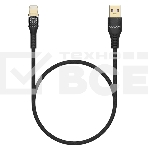 Дата-кабель Maxvi MC-31L USB-Lightning 2.4А, прозрачный корпус, LED подсветка, 1.2м, черный, фото 1