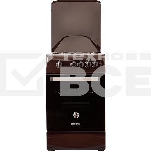 Плита газовая Renova SG5G-BR коричневый, конфорок 4 шт, духовка 54 л, 60 см x 85 см x 50 см