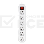 Удлинитель Smartbuy, 6 гнезд 7 м, 16А/3,5 кВт с выкл. и заземлением ПВС 3х1,0 (SBE-16-6-07-ZS), фото3