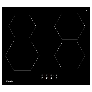 Варочная панель Monsher MHI 6101, индукция, High-Tech, 59 см, 9 уровней мощности, блокировка управления, автоматическое отключение, таймер, Booster, сенсорное управление, черный