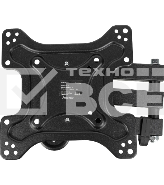 Кронштейн для телевизора Hama R1 118155 черный, 19'-48' макс. 25 кг, настенный, поворотно-выдвижной и наклонный