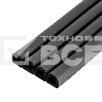 Уплотнитель резиновый Сибртех 14х12 мм для широких щелей, 12 м, профиль 'D', черный, фото5