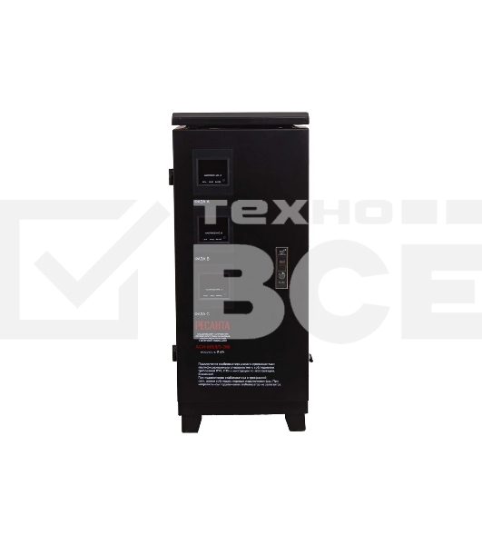 Стабилизатор трехфазный Ресанта АСН-6000/3 63/4/3 380В±2%, Габ. 290х330х680, Вес 29 кг, напол