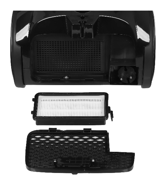 Пылесос Hyundai HYV-C5455 черный, 380/2200 Вт, уборка сухая, пылесборник контейнер 2.5 л